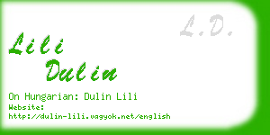 lili dulin business card